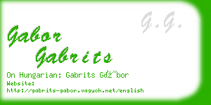 gabor gabrits business card